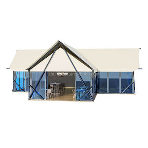 Tente de camping familiale de haute qualité pour l'extérieur, deux chambres, tente d'hôtel, tente <span class=keywords><strong>nomade</strong></span>, camping, tente de villa en verre durable de luxe - Product Image 1