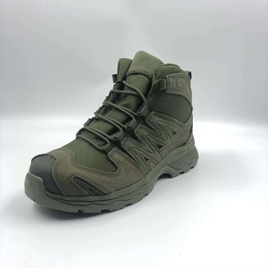 Bottes de randonnée tactiques DF26 0626 pour hommes, hautes, à lacets, imperméables, toutes saisons, vert olive, nylon - Product Image 1