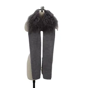 Stransistor Module Winter Warm Bridge Rectifierls Wraps Scarf 2024 Style Rabbit Fur Knitted Wool Thick Fur Scarf