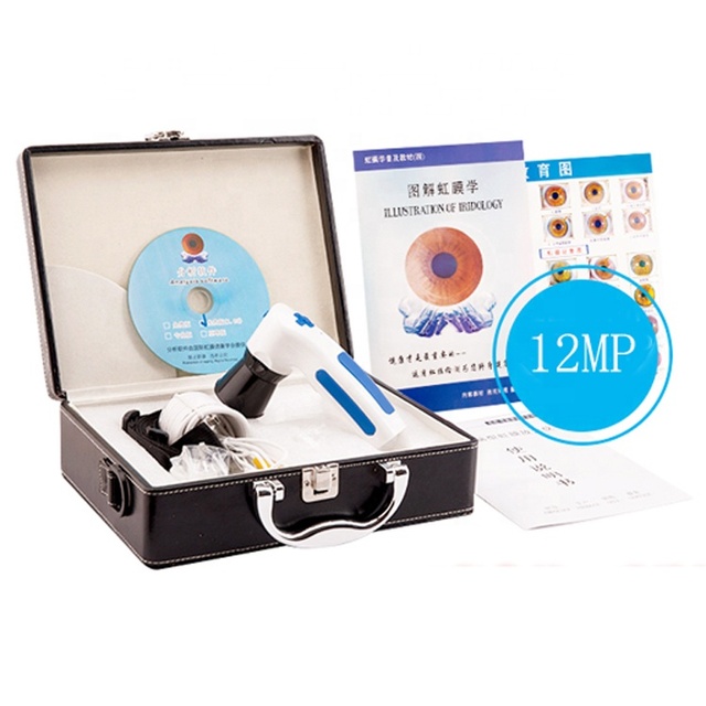 Professional 12MP Iriscope Camera 30X Iris Lens Eye Iridology Software Portable CE Certified Commercial Use for Body Analysis