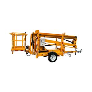 Plateforme aérienne télescopique hydraulique, nacelle élévatrice, 10m, 16m, 24m, remorquable, plateforme de travail en hauteur SUNTOP, 22m max. - Product Image 1