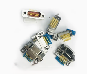 J30J‑15ZKW‑J ขั้วต่อไมโครรูปสี่เหลี่ยม 15 พิน, ซ็อกเก็ตตัวเมียสำหรับบัดกรี PCB มุมฉากพร้อมโครงสร้างล็อค - Product Image 3