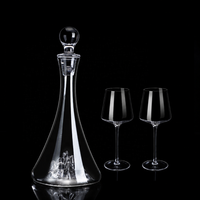 Ensemble de carafes en verre cristal minimaliste motif montagne pour les fêtes