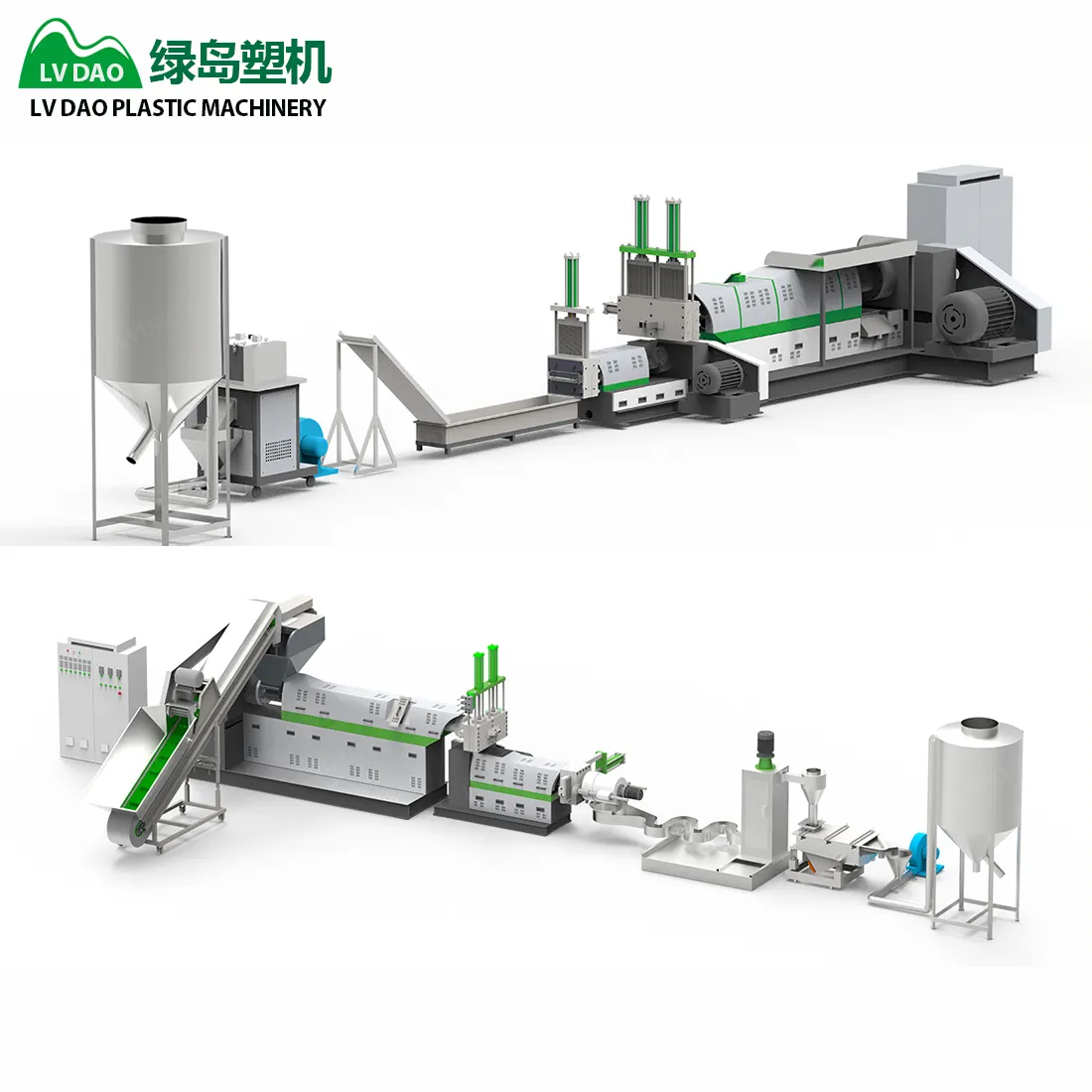 Lvdao machines de matières premières en plastique PEBDL PEHD doux et humide machine de granulation recyclage granulateur granulateur plastique