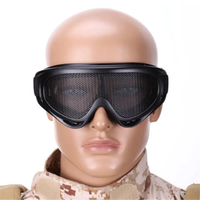 Lunettes tactiques de Paintball Lunettes en filet grillagé en acier Lunettes de protection des yeux Lunettes de tir