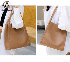 กระเป๋าถือหนังวัวแท้ AndoBag กระเป๋าสะพายทรงถังสำหรับผู้หญิง กระเป๋าโท้ทแฟชั่น กระเป๋าสะพายไหล่สำหรับผู้หญิง - Product Image 6