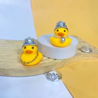Crown's Funny Cute 3D Little Yellow Duck Hair Clip Sweet Plush Animal Foam Coiffe & Accessoires avec Duckbill Design