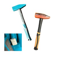 Marteau de charpentier multifonctionnel en acier à haute teneur en carbone avec manche en fibre de verre TPR, outil à main pour charpentier et usage extérieur