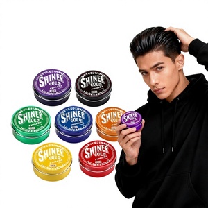 <span class=keywords><strong>Cire</strong></span> coiffante SHINER transfrontalière, tenue longue durée, fini mat naturel, transparente, forte fixation, hydratante pour cheveux courts, vente en gros - Product Image 1