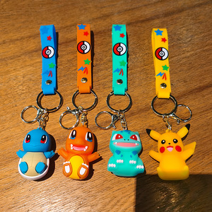 Llavero de silicona 3D de Pikachu sentado, muñeco de dibujos animados, bonito regalo para mujer, colgante para pareja, amuleto para bolso, no tóxico, empaquetado individualmente - Product Image 3