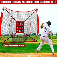 Tableau de cible carré à neuf cases pour baseball/softball, numéros 1-9, modèle 01, 7 pieds, équipement d'entraînement pour lanceurs et frappeurs