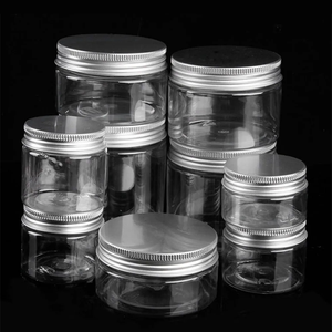 Wholesale Empty Clear 50g 100g 250ml 350ml Plastic Jar Container 8oz 16oz Jar Plastic Containers Airtight Food Jars With Lids