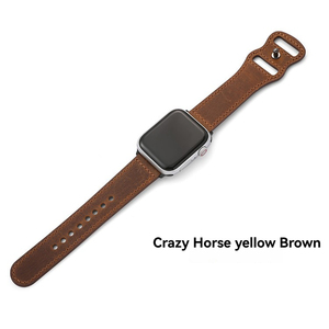 Correa de Cuero Genuino Crazy Horse de 38/40/41 mm 42/44/45 mm para Reloj <span class=keywords><strong>Apple</strong></span> <span class=keywords><strong>Serie</strong></span> 7 <span class=keywords><strong>8</strong></span> 9 Ultra 2 49 mm, Correa de Reloj de Cuero Vacuno - Product Image 3
