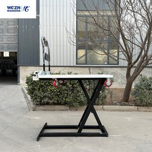 Chariot <span class=keywords><strong>à</strong></span> main <span class=keywords><strong>à</strong></span> quatre roues personnalisable WGZN, plateforme élévatrice hydraulique <span class=keywords><strong>à</strong></span> ciseaux, roues en acier massif, chariot de courses <span class=keywords><strong>électrique</strong></span> OEM - Product Image 3