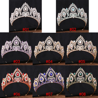 Haute qualité européenne américaine cristal couronne luxe Baroque cristal mariée diadèmes alliage strass cheveux accessoires casque