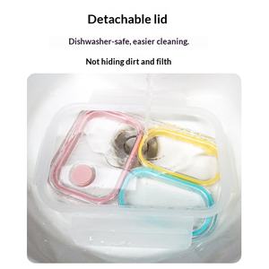 Lonchera Dividida <span class=keywords><strong>de</strong></span> Acero Inoxidable 316 con 3 Compartimentos, a Prueba <span class=keywords><strong>de</strong></span> Fugas, <span class=keywords><strong>de</strong></span> Grado Alimenticio, No Tóxica, Fácil <span class=keywords><strong>de</strong></span> Limpiar, para Niños, Adultos y la Escuela - Product Image 2