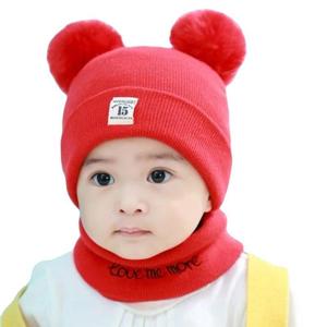 Conjunto de Gorro y Bufanda de Punto para Bebés y Niños, Cálido para Invierno, Unisex, Color Sólido - Product Image 5