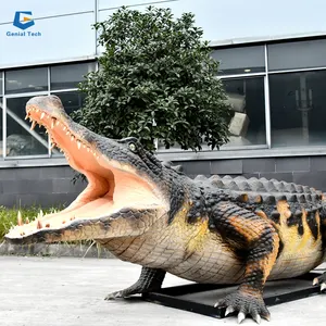 AA-06 Dier Modellen Realistische Levensgrote Animatronic Krokodil Dierentuin Decoratie