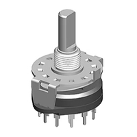 Soundwell Saklar Kontrol Kecepatan 24mm RS24 Saklar Putar dengan Rentang Suhu -10~70 dan 2-12 Posisi