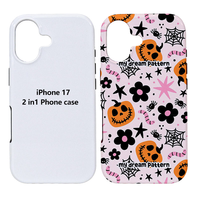 Casing Film Sublimasi 3D 2 in 1 Saiwei untuk iPhone 17 17Air 17Promax 16 15, Cetak Gambar Kustom dengan Heat Press, Pelindung Ponsel