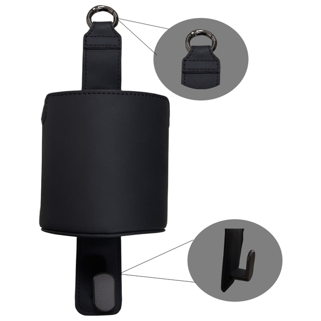 Multifunctional Pu Leather Car Cup Holder Portable Car Hook Car Seat Back Hook With Phone Holder Strong Load-bearing Hook