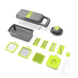 Compagnon de cuisine ultime de marque privée pour la préparation de repas permettant de gagner du temps, <span class=keywords><strong>hachoir</strong></span> à légumes à 8 lames avec récipient - Product Image 2
