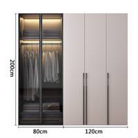 Armoire Pliante Moderne en MDF Blanc avec Fonction Extensible pour Chambre, Villa, Hôtels, Cuisines, Appartements, Salles de Sport