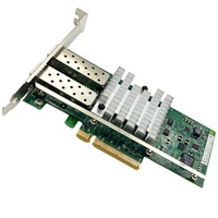 Interfaz Ethernet PCIe 100 X8 de 2,0 Mbps, puerto dual SFP +, controlador de Gb/s con cable externo para servidor en stock