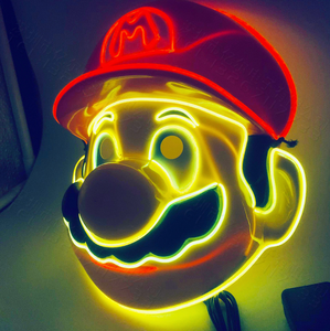 <span class=keywords><strong>Masque</strong></span> <span class=keywords><strong>de</strong></span> fête d'Halloween en plastique LED <span class=keywords><strong>Mario</strong></span> Super <span class=keywords><strong>Mario</strong></span> avec lumières LED pour costume <span class=keywords><strong>de</strong></span> mascarade - Product Image 2