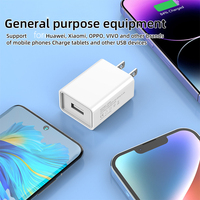 Chargeur de téléphone universel US AC Plug 5V 2A 1A USB Wall Charger for Phone 15 14 Pro Samsung Android Phone Adapter