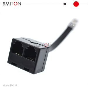 Adaptateur de ligne téléphonique RJ12 6P6C mâle vers 2 femelles, câble convertisseur bidirectionnel pour téléphone fixe et télécopieur, couleur ivoire/blanc/noir - Product Image 6