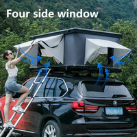 Tente de toit de voiture BIENTE BNT5507-2 pour 3-4 personnes, en aluminium rigide, toile, double couche, quatre saisons, ouverture automatique rapide