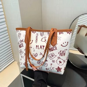 Borsa a Spalla da Donna THK Grande Capacità, Nuova Borsa a Mano Sottobraccio con Stampa Cartone Animato, Stile <span class=keywords><strong>Van</strong></span> Letterario Dolce - Product Image 6