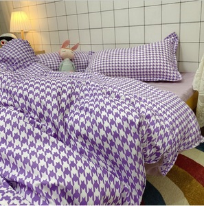 Bán buôn Nữ Hoàng Kích thước in vải nhà khách sạn tấm ga trải giường Duvet cover Set dây kéo tùy chỉnh Polyester giá rẻ giá nuốt gird - Product Image 5