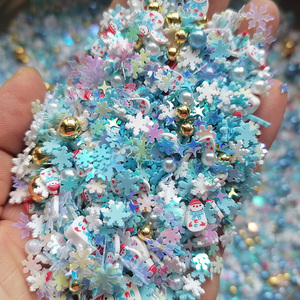 1kg DIY Craft Slime sprinkles giáng sinh Snowman bông tuyết Acrylic Hạt Ngọc Trai Mix Polymer đất sét sprinkles lát - Product Image 3
