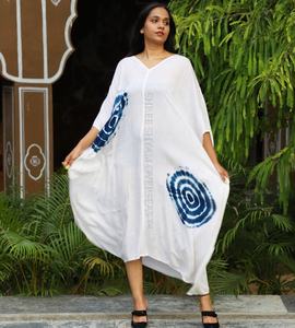 Island Trending Women's Wear Rayon Handmade Batik Summer <b>Kaftan</b> - Product Image 1