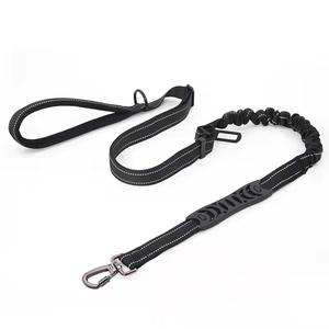 Kingtale Pet Supplies 4 en 1 Heavy Duty Dog Lead con cinturón de seguridad de <span class=keywords><strong>coche</strong></span> y mango acolchado suave reflectante Big Dog Leash Bungee - Product Image 3