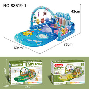 Trotteur bébé convertible en tapis d'activités multifonctionnel avec piano et pédales, jouet éducatif 2-en-<span class=keywords><strong>1</strong></span> pour enfants - Product Image 1