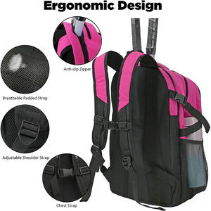 Sacs de sport personnalisés de grande capacité pour raquettes de gym, sac à dos en PU pour baseball, sac de pickleball, sac à dos de sport décontracté pour gym, sacs à dos pour raquettes - Product Image 4