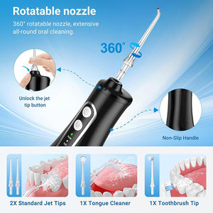 Irrigateur buccal électrique portable sans fil rechargeable étanche 4 modes 4 buses pour le soin des dents - Product Image 3