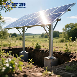 Struttura di Supporto per Pannelli Solari in Acciaio a Inclinazione Fissa Progettata per Installazione su Campo Aperto Sistema di Montaggio a Terra a Doppio Palo - Product Image 6