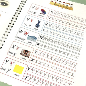 1 ensemble <span class=keywords><strong>de</strong></span> cahiers d'apprentissage <span class=keywords><strong>de</strong></span> l'anglais pour enfants <span class=keywords><strong>de</strong></span> 3 ans et plus, <span class=keywords><strong>grand</strong></span> format, pratique magique, A4 - Product Image 6