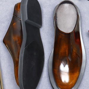 Zapatos Formales de Cuero Genuino, Estilo Retro con Diamantes, Casuales, de Negocios, Británicos, para Boda, Impermeables y Ligeros para Hombre - Product Image 1