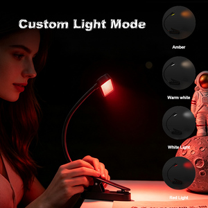 Lámpara de Lectura con Clip y Logotipo Personalizado, Luz Roja de 670 650nm, Gran Venta, Lámpara de Lectura de 1000mAh con Doble Cabezal para el Mercado Estadounidense - Product Image 5