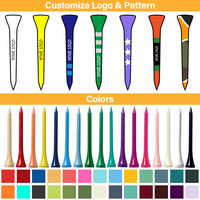 Tee de golf en plastique, fabrication directe usine, petit format, logo personnalisé, multicolore, lot en vrac, tees de golf personnalisés pour l'approvisionnement des clubs de golf