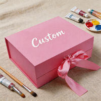 Boîte cadeau pliante magnétique de luxe en matériaux recyclés avec impression UV de logo personnalisé, emballage en carton rigide écologique et pliable