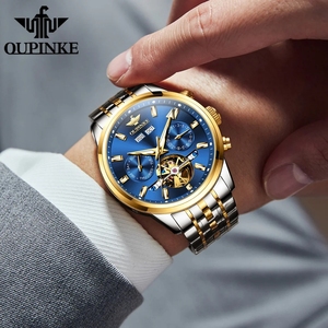 Montre mécanique automatique pour homme OUPINKE, marque haut de gamme, calendrier perpétuel, saphir, étanche, 3296 - Product Image 2