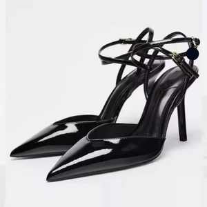 Zapatos de mujer, nuevos tacones altos, estilo casual con punta en pico, zapatos sexys para fiesta que aumentan la altura, sandalias de tacón para mujer para exteriores. - Product Image 1