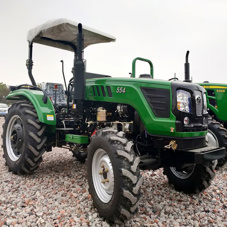 クボタB6000ミニ農業トラクター 赤色 90HP 4WD フロントローダー付き
