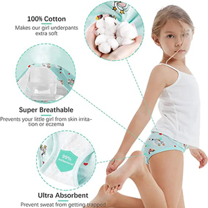 Sous-vêtements pour petites filles en coton doux et respirant culotte en bambou confortable culotte pour petites filles iBaifei OEM - Product Image 6